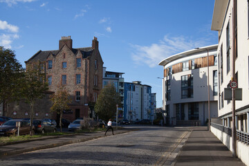 Fototapeta na wymiar Views of Leith in Edinburgh, Scotland in the UK