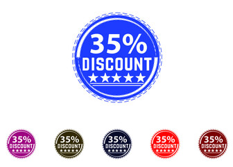 35 percent discount new offer logo and icon design