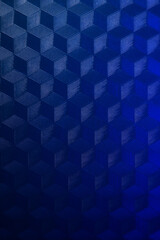 Abstract background blue with geometric patterns with effect 3d. Fashionable futuristic cover....