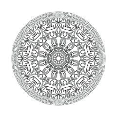 Circular pattern mandala art decoration elements