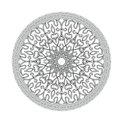 Circular pattern mandala art decoration elements