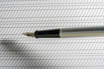 fountain pen on white