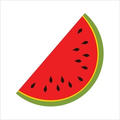 sliced water melon fruit vector design