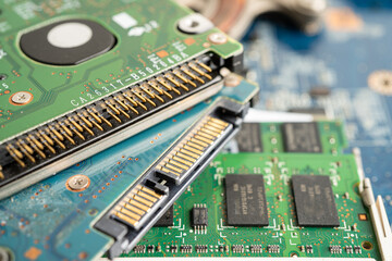 micro circuit main board computer electronic technology, hardware, upgrade, cleaning concept.