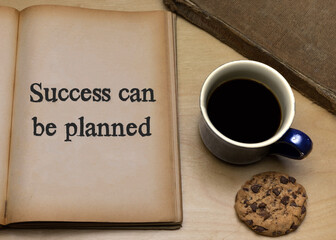 Success can be planned