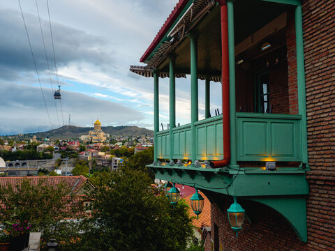 View Of Holy Trinity Church From The Old Town, Tbilisi