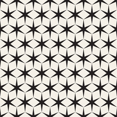 Vector seamless pattern. Repeating geometric elements. Stylish monochrome abstract background design.