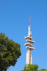 Obraz premium Marganit Tower, a skyscraper located in HaKirya, Tel Aviv, Israel