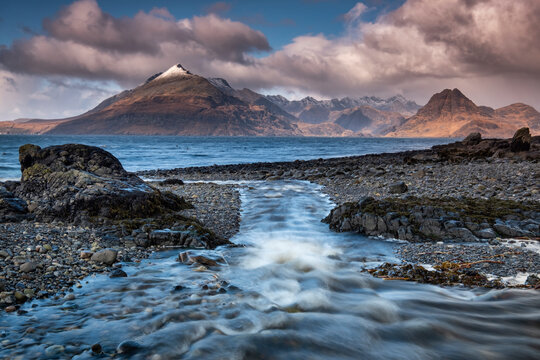 Loch Scavaig and the Black Cuillins from Elgol, Elgol, Isle of Skye, Inner Hebrides, Scotland