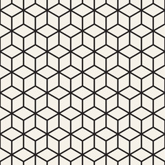 Vector seamless pattern. Repeating geometric elements. Stylish monochrome abstract background design.