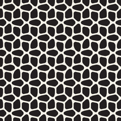 Vector seamless pattern. Repeating geometric elements. Stylish abstract monochrome background design.