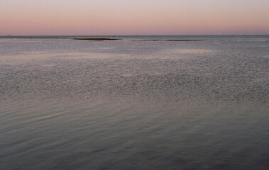 Soft orange and pastel colour seascapes