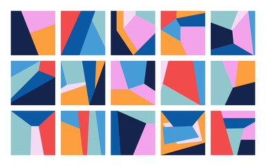 Abstract geometric shapes. Geometry bauhaus bold elements, primitive blocks suprematism style. Modern vector illustration