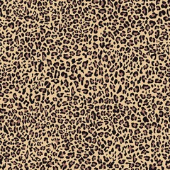 Leopard vector print seamless modern background for fabric, paper. Animal pattern of a wild cat.