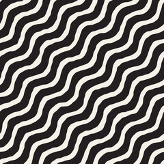 Vector seamless pattern. Repeating geometric elements. Stylish abstract monochrome background design.