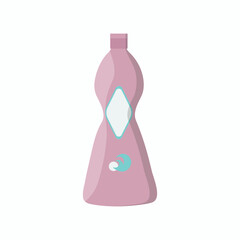  Washing powder packaging. Liquid detergent. Gel. . A bottle of detergent in the washing machine. Laundry. Vector illustration.