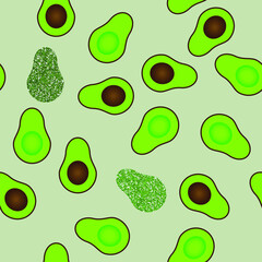 avocado seamless pattern. pattern for your design, wallpaper, background, textile, fabric and more.