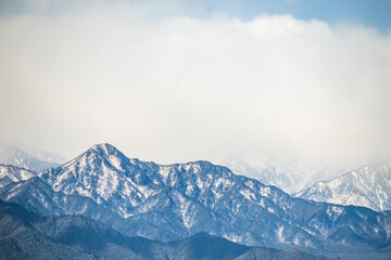 冬の信州　山岳地帯