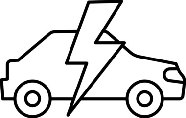 Electric car icon