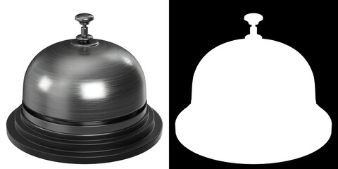 3D rendering illustration of a reception bell