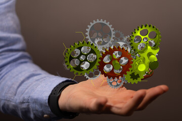 Eco manufacture abstract technology background.