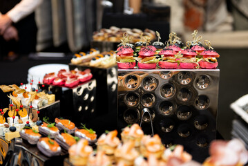 Little colorful burgers. Snacks Snacks. serving at the party