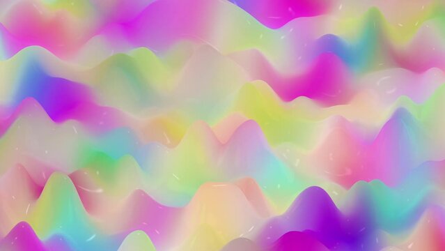 Vibrant Colorful Abstract 3D Jelly Waves