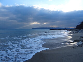 VARNA - BG sunset black sea and birds