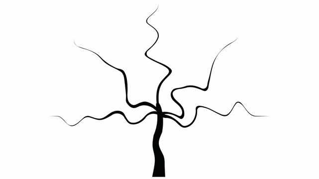 tree and lightning vector icon