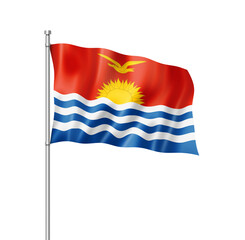 Kiribati flag isolated on white