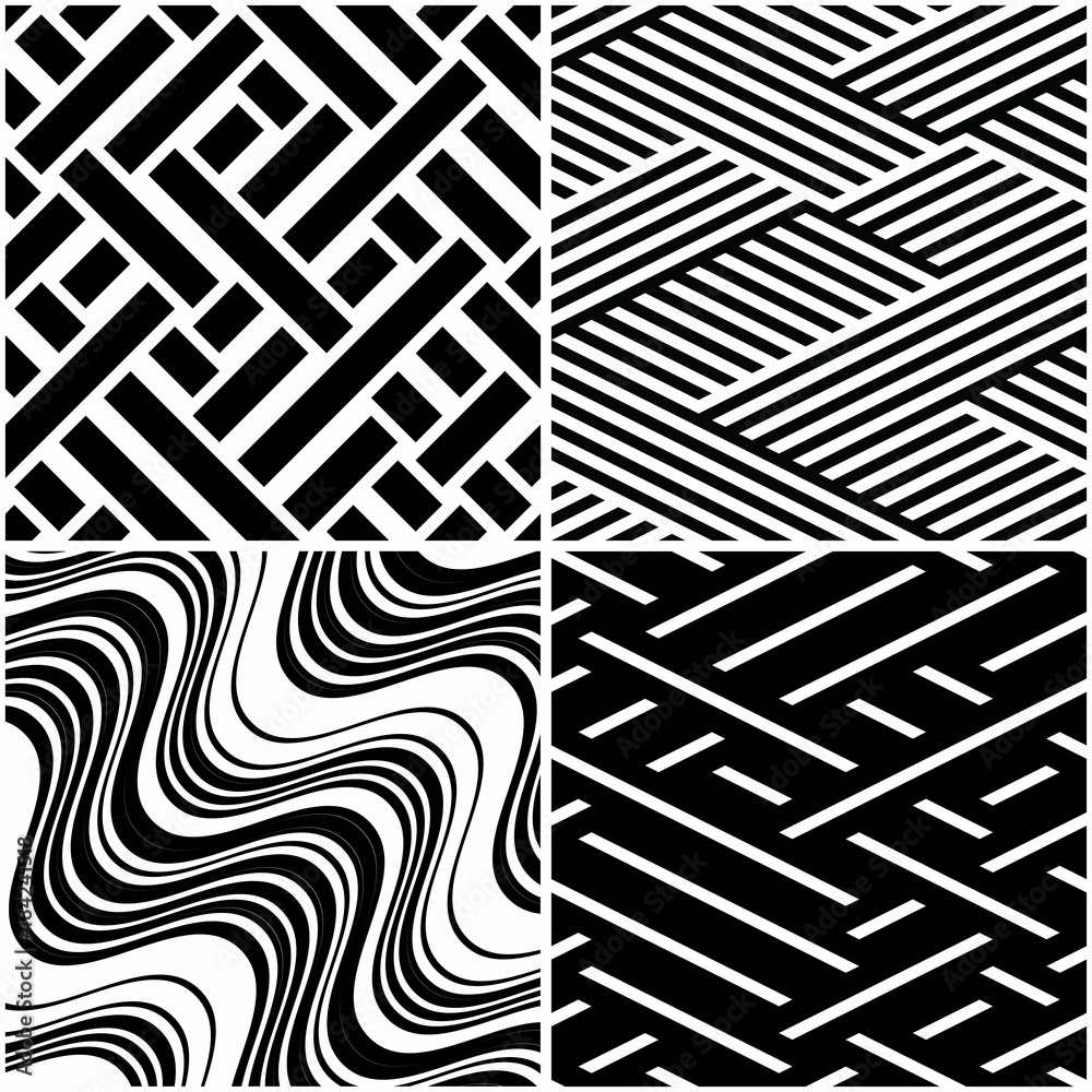 Poster 4 different vector patterns in the same package(eps). one pattern is paid and 3 are free (white divi