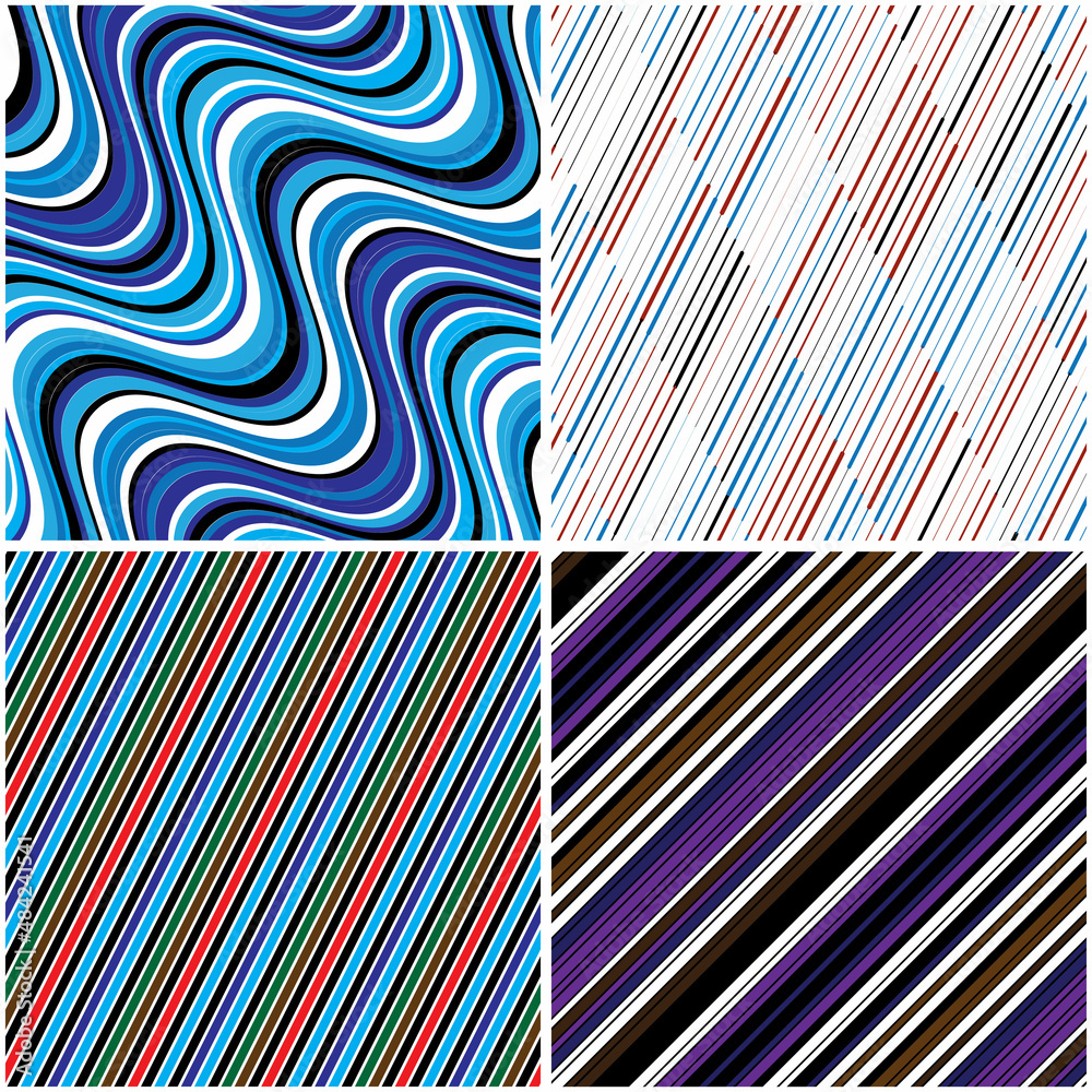 Poster 4 different vector patterns in the same package(eps). one pattern is paid and 3 are free (white divi