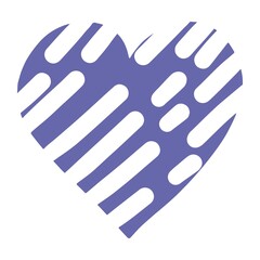 Heart vector illustration. Symbol, sign of love and valentine's day. Hand drawn design for romantic invitation on isolated background. Flat web icon for apps or websites.