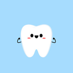 Teeth cartoon vector. character design.