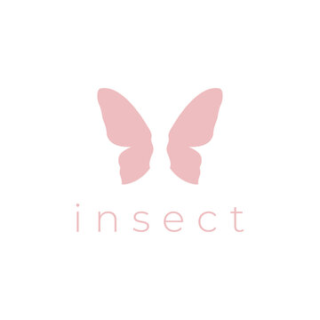 simple shape wings butterfly minimalist logo design, vector graphic symbol icon illustration creative idea