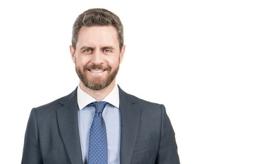 A good lawyer is one you can trust. Business lawyer portrait isolated on white. Happy law professional