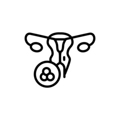 Candida fungi albicans line icon. Isolated vector element. © Анжела Алікіна