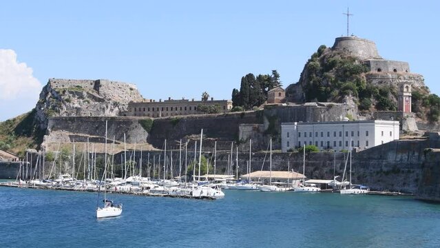 Old Venetian Fortress in Corfu, Greece in Kerkyra, Corfu town in the Island of Corfu Ionian Islands Greece, Europe