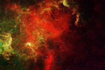 Fototapeta na wymiar Beautiful galaxy of red color with stars. Elements of this image were furnished by NASA