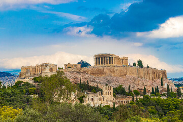 Naklejka premium Acropolis of Athens ruins Parthenon Greeces capital Athens in Greece.