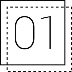 Simple flat frames for numbers. Vector Illustrations.