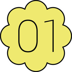 Simple flat frames for numbers. Vector Illustrations.