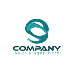 Letter S Circle Logo. Vector Illustration on white background	