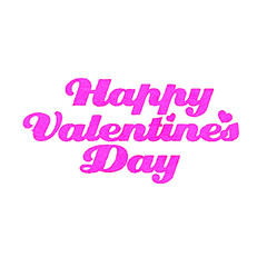 'Happy Valentine's Day'. Water color drawing sketch effect. vector design.