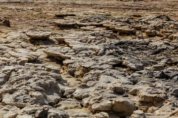 Dallol volcanic landscape in the Danakil depression, Ethiopia.