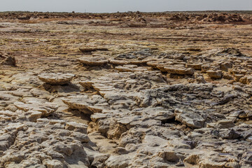 Dallol volcanic landscape in the Danakil depression, Ethiopia.