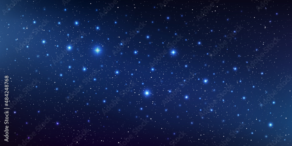 Sticker beautiful milky way galaxy background with nebula cosmos. stardust in deep space and bright shining 