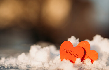 Fototapeta premium Valentine day. Red heart. Love photo. Sensual. 