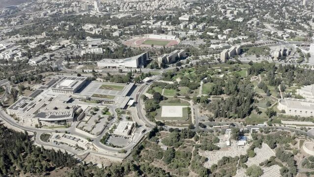 Jerusalem Capitol hill, Knesset, National Library, Israel
Aerial view from Jerusalem israel,high altitude, 2021
