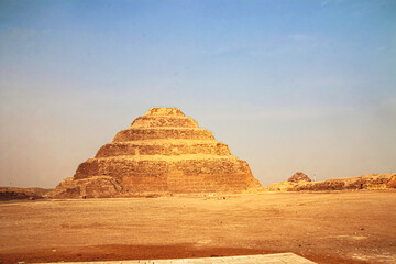 The Djoser Pyramid in the Sahara desert, Egypt.